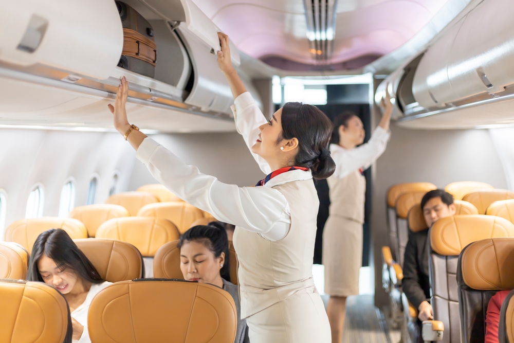 asian flight attendant, tourism